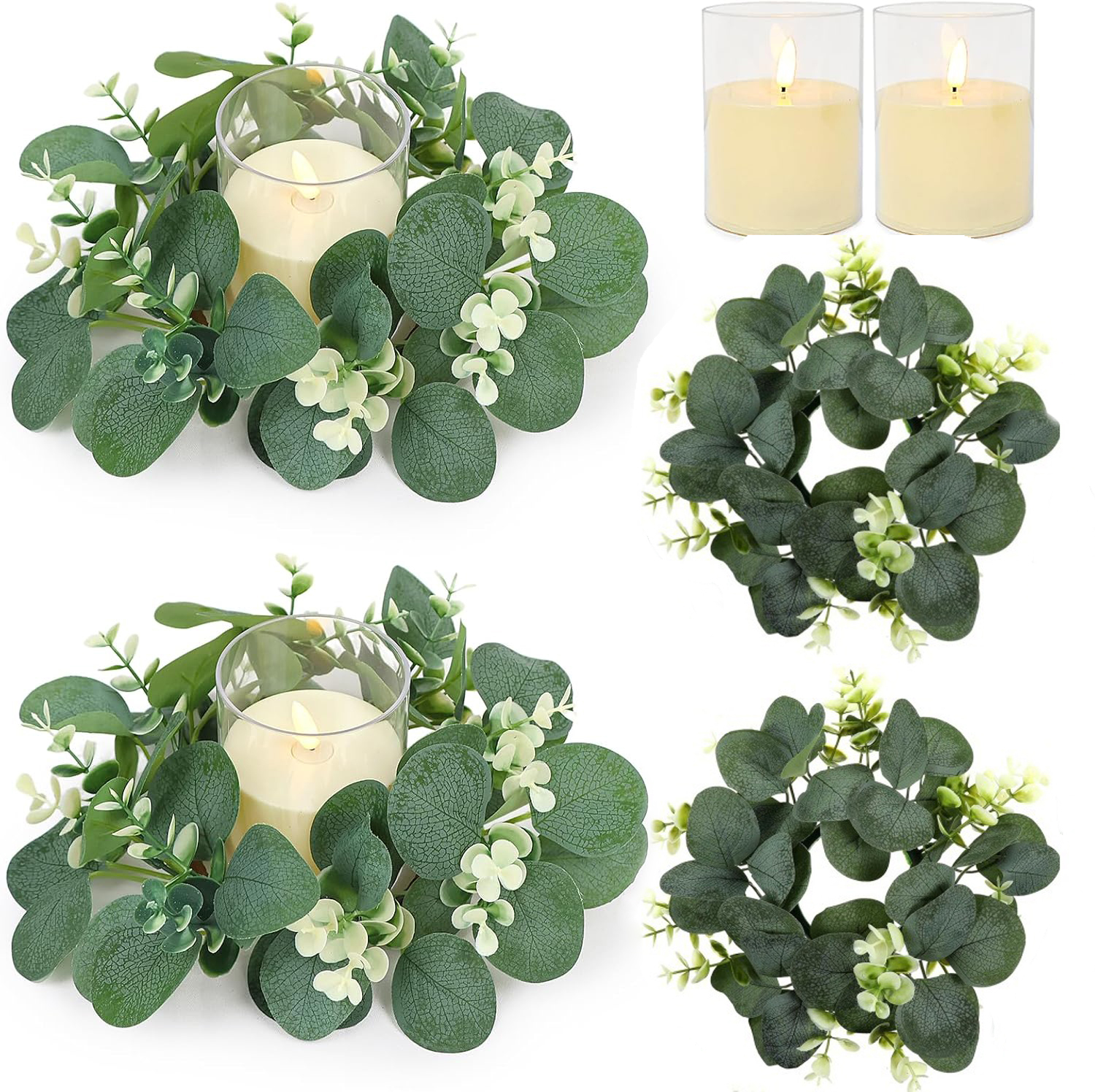 Eucalyptus Preserved - 1/2/4Pcs Artificial Garland Green Eucalyptus Fake