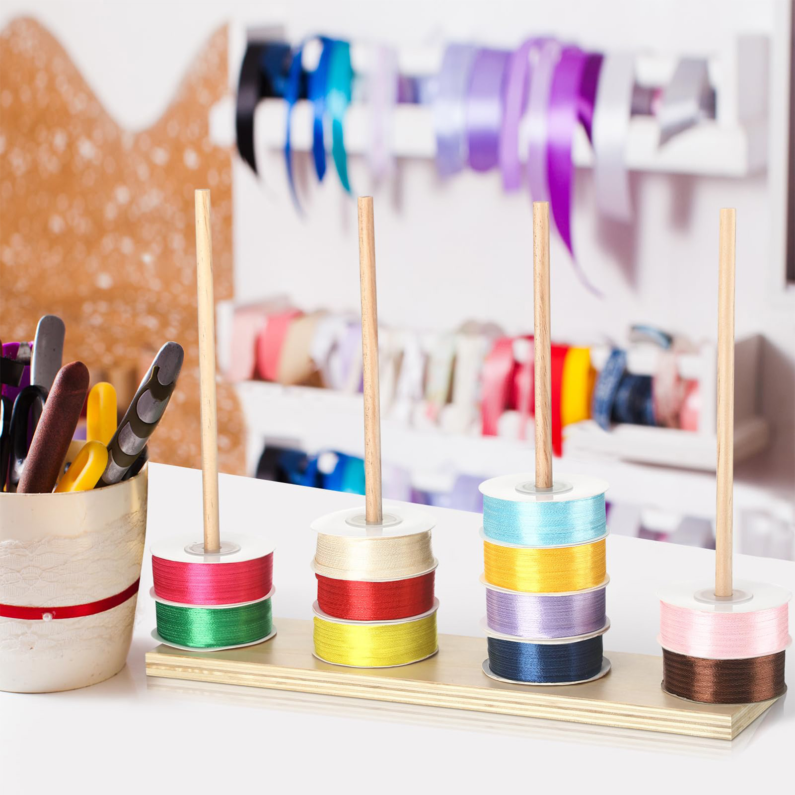 Wooden Ribbon Rack Storage Org - Florist Supply Ribbon recensie en prijs