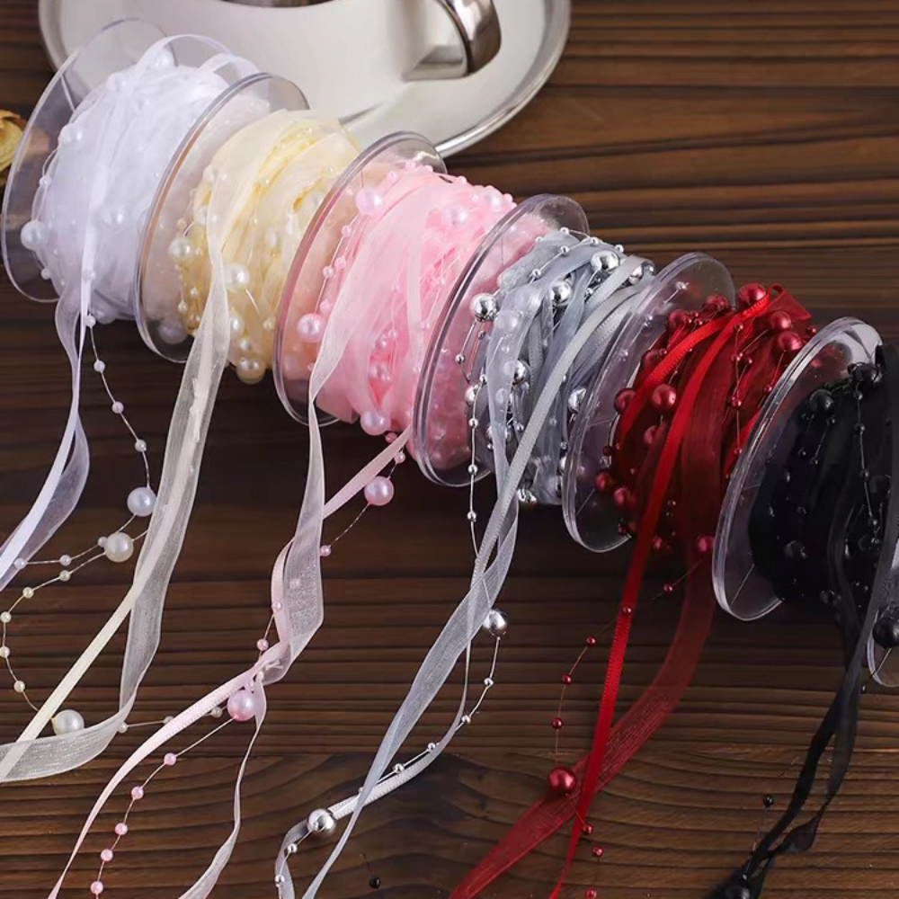 5Yards/Roll Bead Pearl Ribbon  - Florist Supply Ribbon recensie en prijs
