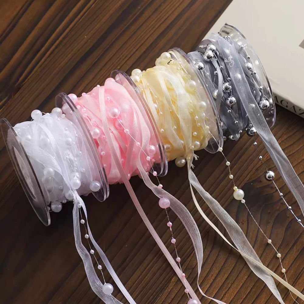 5Yards/Roll Bead Pearl Ribbon  - Florist Supply Ribbon recensie en prijs