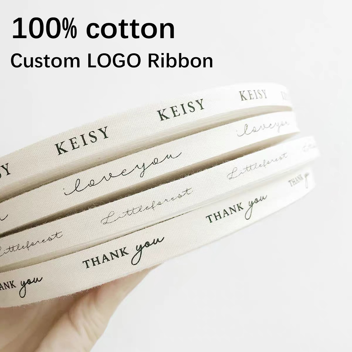Custom Logo Cotton Ribbon for  - Florist Supply Ribbon recensie en prijs