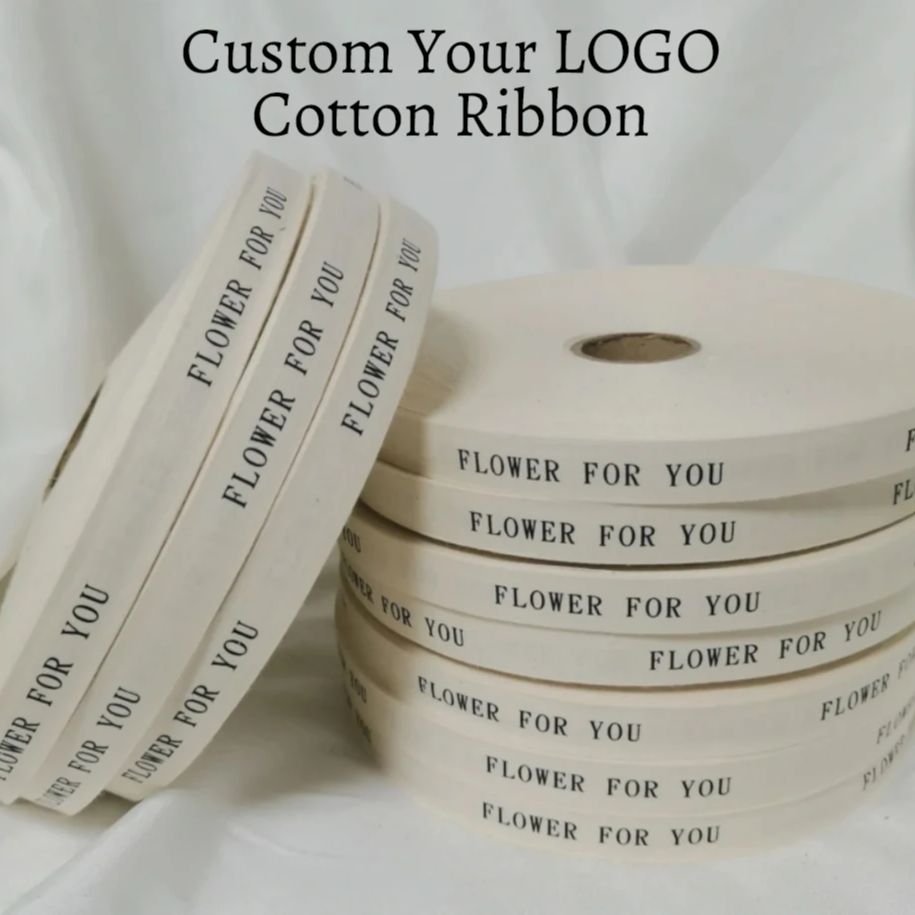 Custom Logo Cotton Ribbon for  - Florist Supply Ribbon recensie en prijs