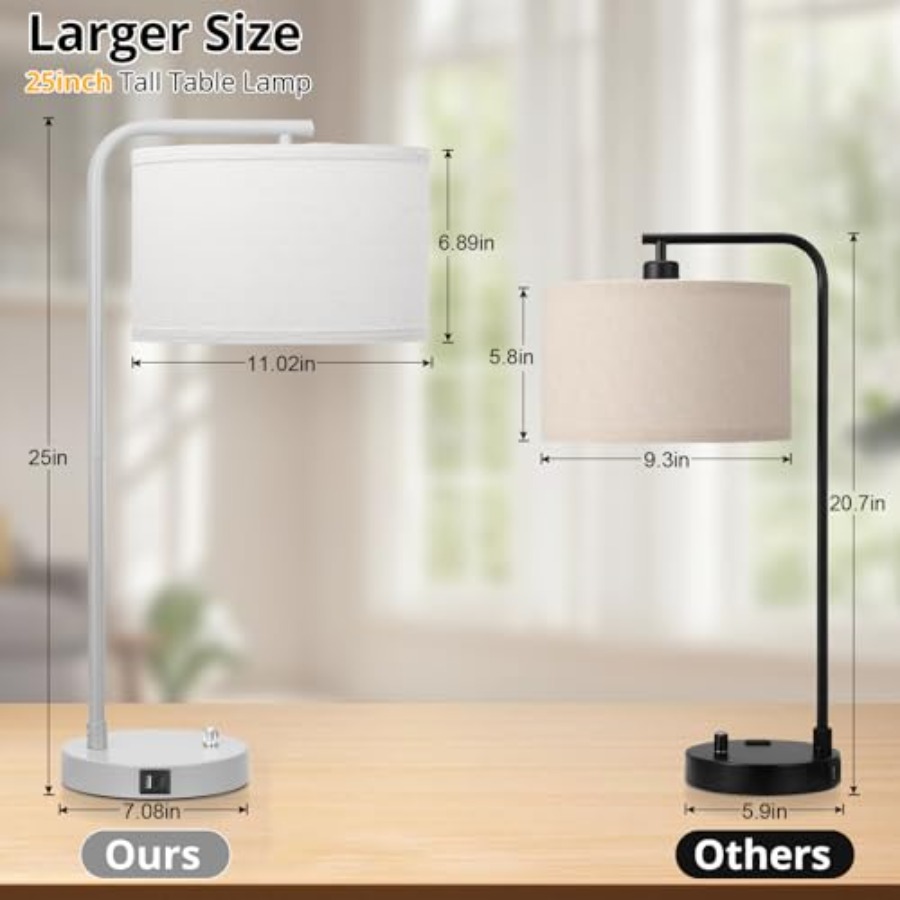 Table Lamp with USB C+A Ports, - B&J Florist Supply Nyc recensie en prijs