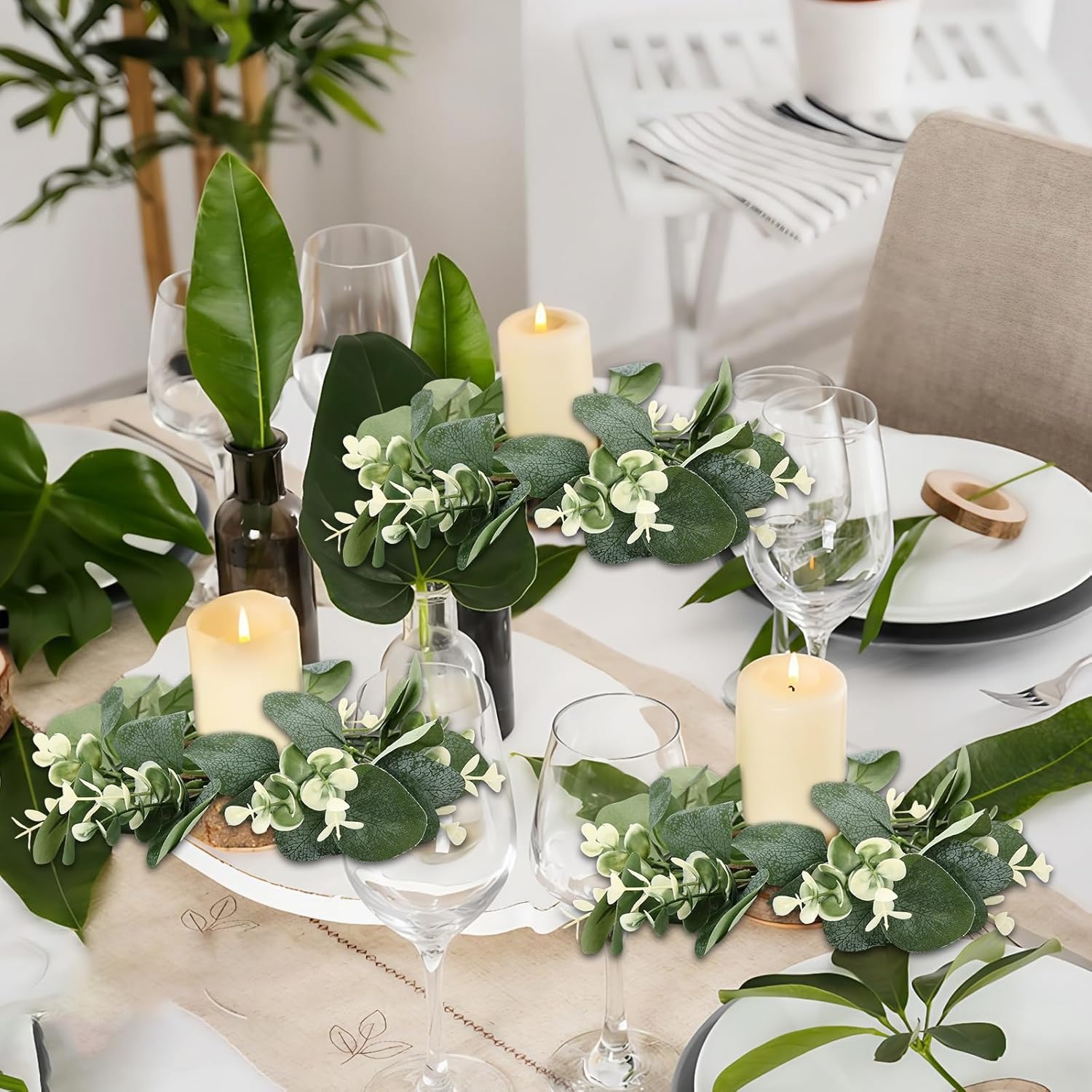 1/2/4Pcs Artificial Garland Gr - Eucalyptus Preserved recensie en prijs