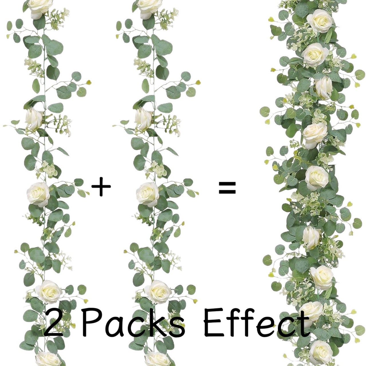1pc Artificial White Rose Flow - Eucalyptus Preserved recensie en prijs