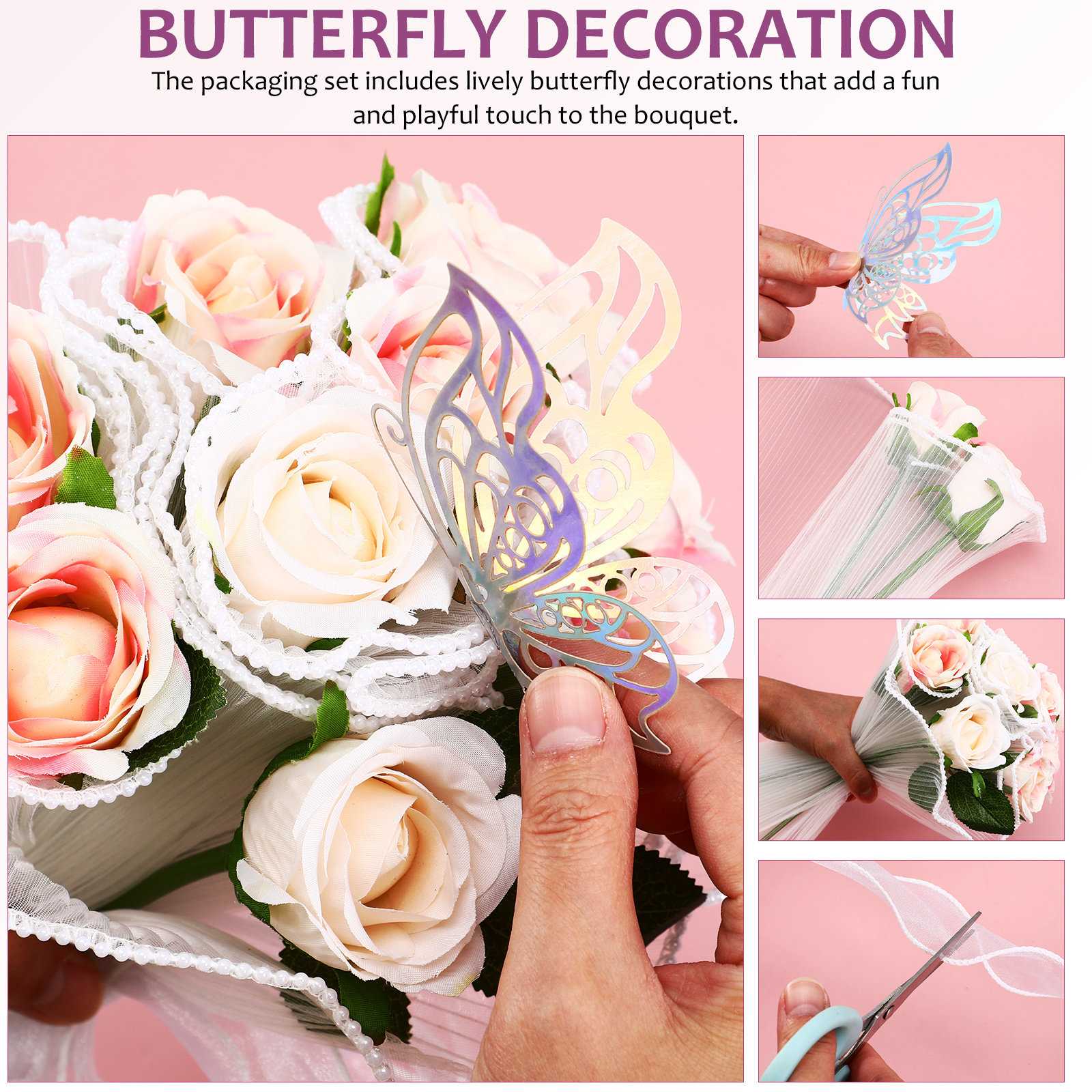 1Set Fresh Flower Bouquet Wrap - Florist Supply Ribbon recensie en prijs